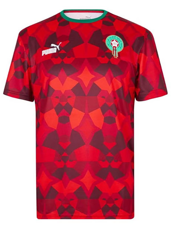 Morocco maglia da casa rossa uniforme da calcio da uomo SS first football kit tops maglia sportiva 2023
